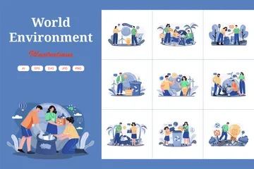 World Environment Illustration Pack