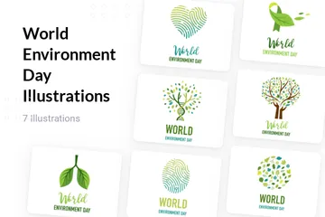 World Environment Day Illustration Pack