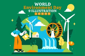 World Environment Day Illustration Pack