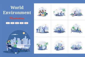 World Environment Illustration Pack