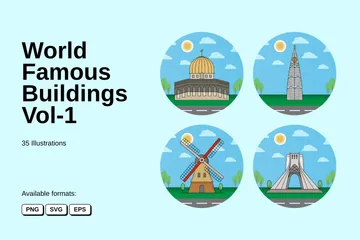 World Famous Buildings Vol-1 Illustration Pack