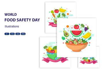 World Food Safety Day Illustration Pack