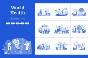 World Health Day Illustration Pack