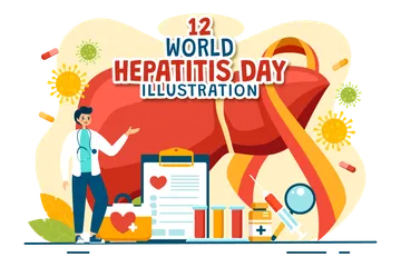 World Hepatitis Day Illustration Pack