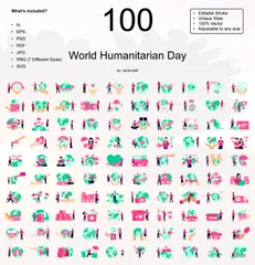 World Humanitarian Day Illustration Pack