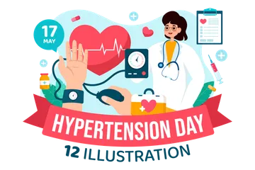World Hypertension Day Illustration Pack
