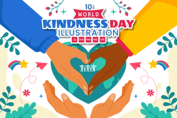 World Kindness Day Illustration Pack