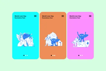 World Liver Day Illustration Pack