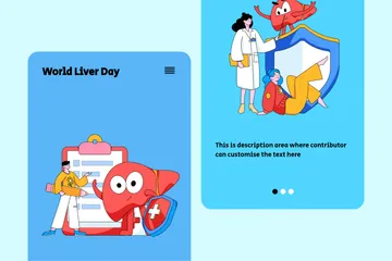 World Liver Day Illustration Pack