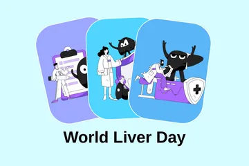 World Liver Day Illustration Pack