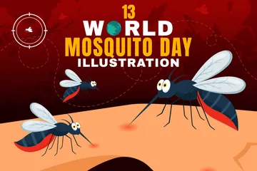 World Mosquito Day Illustration Pack