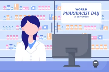 World Pharmacists Day Illustration Pack