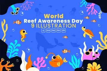 World Reef Awareness Day Illustration Pack