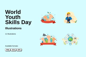 World Youth Skills Day Illustration Pack
