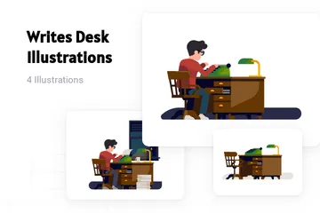 Writes Desk Illustration Pack