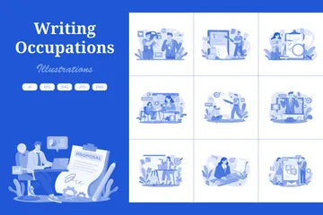 Writing Careers Illustration Pack