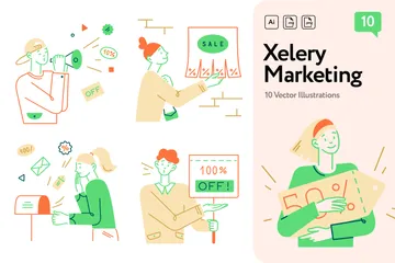 Xelery Marketing Illustration Pack