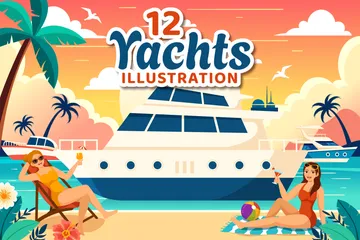 Yachts Pack d'Illustrations