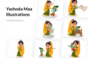 Yashoda Maa Pack d'Illustrations