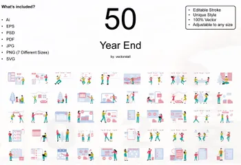 Year End Illustration Pack