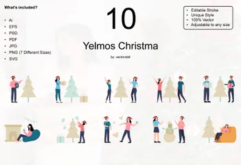 Yelmos Christmas Illustration Pack