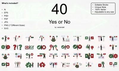 Yes Or No Illustration Pack