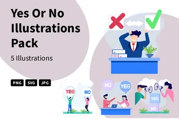 Yes Or No Illustration Pack