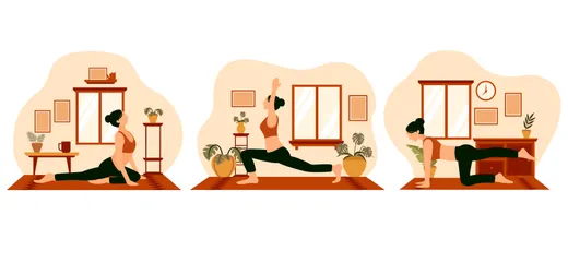 Yoga Paquete de Ilustraciones