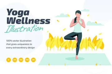 Bienestar Yoga Paquete de Ilustraciones