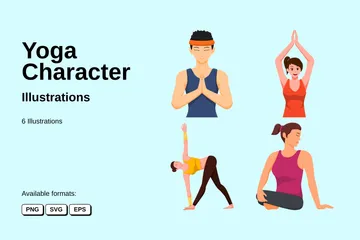 Yoga Character Illustration Pack