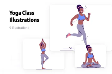 Yoga Class Illustration Pack