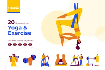 Yoga & Exercise Illustration Pack