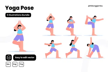 Yoga Pose Illustration Pack