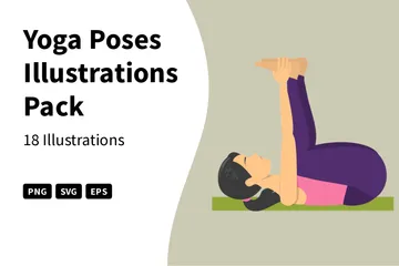 Yoga-Posen Illustrationspack