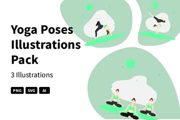 Yoga-Posen Illustrationspack