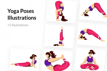 Yoga Poses Illustration Pack