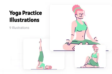 Yoga-Praxis Illustrationspack