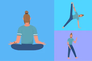 Yoga Teacher Poses Illustration Pack