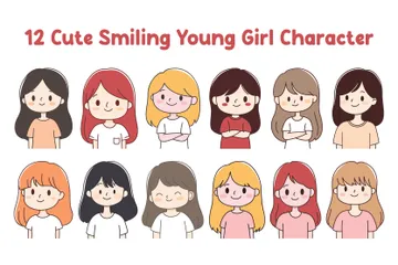 Young Girl Character Illustration Pack