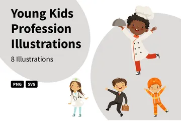 Young Kids Profession Illustration Pack