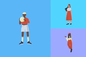 Young Stylish People Illustration Pack
