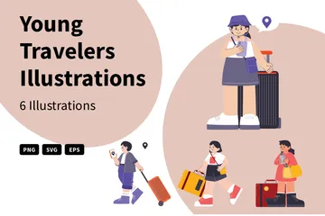 Young Travelers Illustration Pack