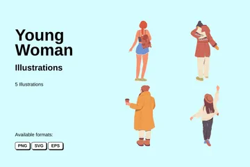 Young Woman Illustration Pack