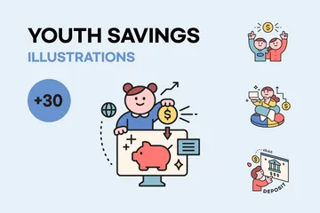 Youth Saving Illustration Pack