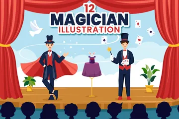 Zauberer Illustrationspack