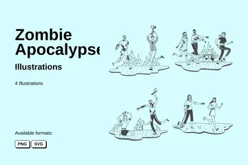 Zombie Apocalypse Illustration Pack