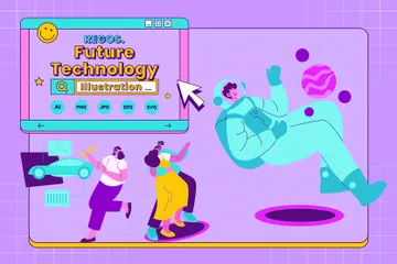 Zukunfts-Technologie Illustrationspack