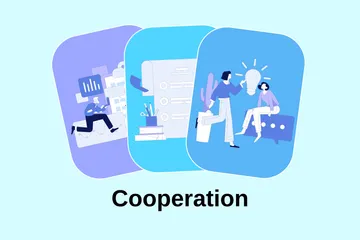 Zusammenarbeit Illustrationspack