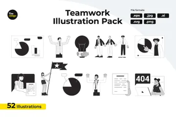 Zusammenarbeitsteam Global Illustrationspack