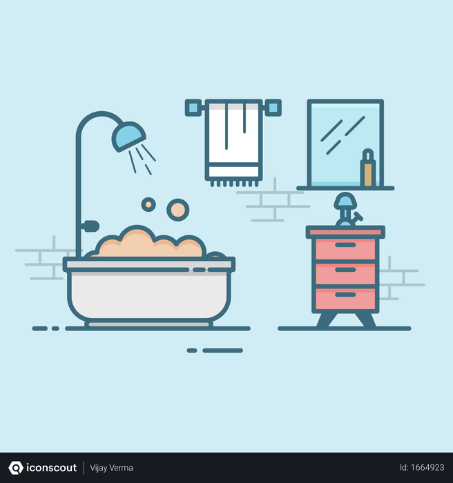 Free Bathroom Illustration download in PNG & Vector format